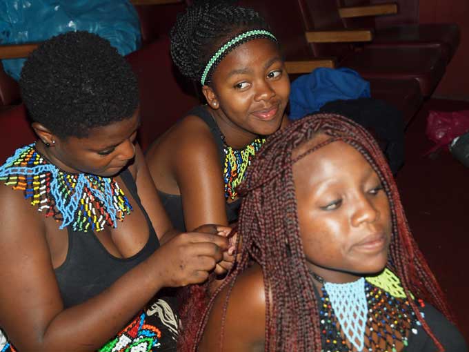 Traditional Xhosa dancers during interval