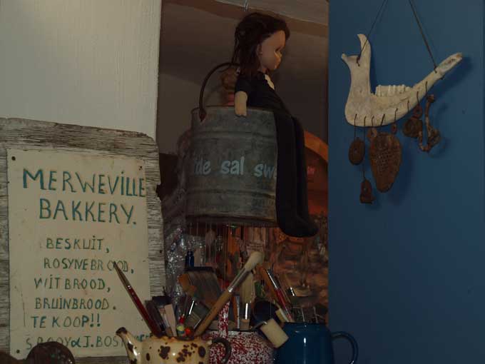 Work space of artist Lizelle Kruger